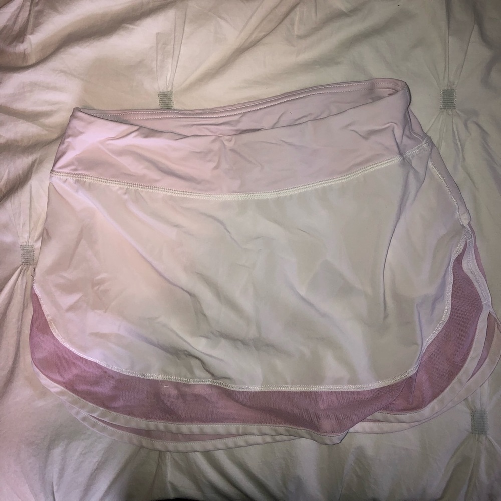 White and purple lulu lemon skirt